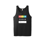 LGBTQIA+ PRIDE BLACK & PROUD HUMAN ALLY -Unisex Tank