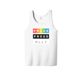 LGBTQIA+ PRIDE BLACK & PROUD HUMAN ALLY -Unisex Tank