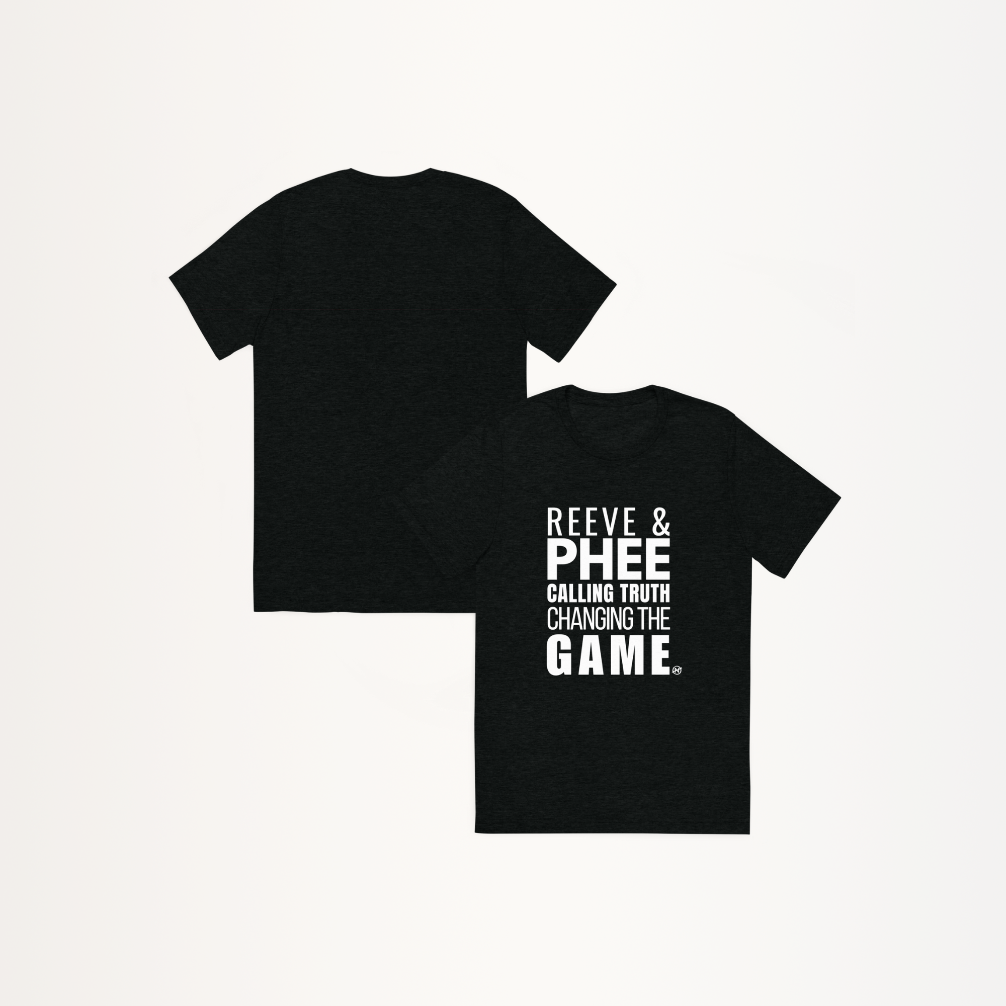 A black front - back unisex T-shirt with bold white lettering that reads “REEVE & PHEE: CALLING TRUTH, CHANGING THE GAME.” Designed by No Assumptions Apparel, this shirt stands in solidarity with WNBA coach Cheryl Reeve and player Napheesa Collier, honoring women who speak truth to power and challenge injustice in sports leadership. The design embodies strength, equity, and activism — merging sport and social justice into a wearable statement.